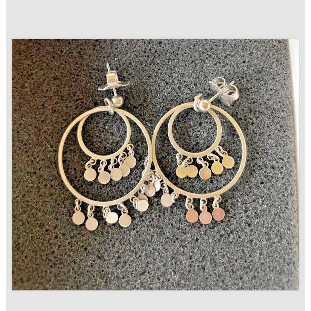 Lia Sophia Double Hoop Chandelier Earrings